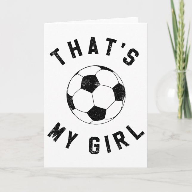 Tarjeta Esa es mi chica futbolista (Anverso)