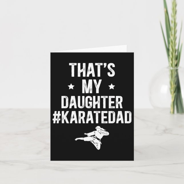 Tarjeta Esa es mi hija Karate Dad Karate Padre (Anverso)