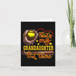 Tarjeta Esa es mi nieta ahí fuera. Abuela de Softball