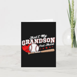 Tarjeta Esa es mi nieto ahí fuera, abuela de béisbol.