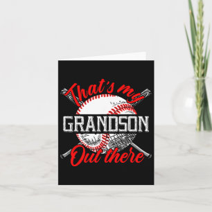 Tarjeta Esa es mi nieto ahí fuera, abuela de béisbol.