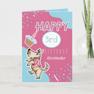 Tarjeta Esa vida de perro Cumpleaños rosa azul Foto 