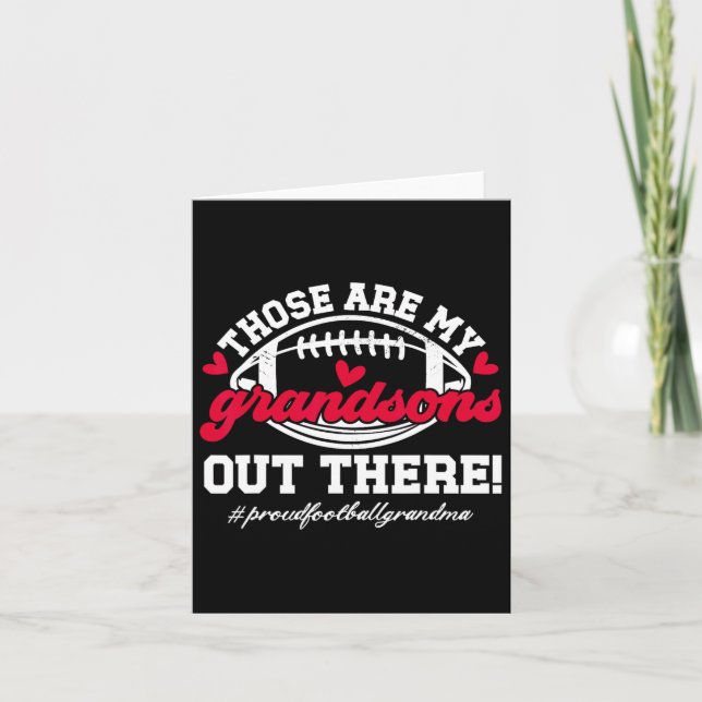 Tarjeta Esas Son Mis Nietos Abuela De Fútbol De Un Fútbol (Anverso)