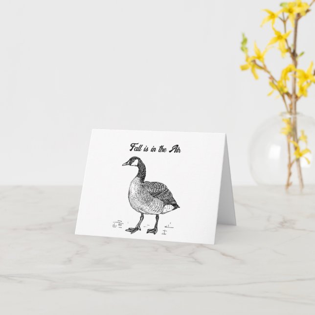 Tarjeta Esbozo canadiense de Bella Artes de oca, dibujo de (flor amarilla)