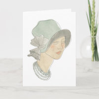 Esbozo de moda flapper - Mujer con Gorra