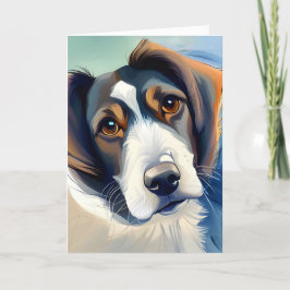 Tarjeta Esbozo De Perro Cutáneo Para Humor De Cumpleaños