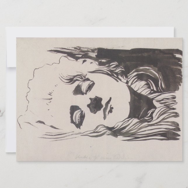 Tarjeta Esbozo de una mujer de "Ver Sacrum" (Moser) (Anverso)