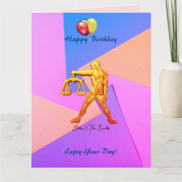 Tarjeta (Escala) Cumpleaños Libra /Sept 23 - Oct 22