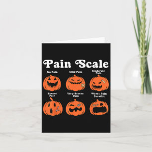 Tarjeta Escala de dolor Calabaza espumosa Caída Halloween