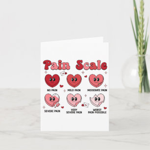 Tarjeta Escala de dolor de enfermera Valentine Enfermera T