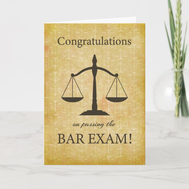Tarjeta Escala de felicitaciones del examen de la barra de (Anverso)