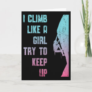 Tarjeta Escalada Como Una Chica Traten De Seguir Boulderin