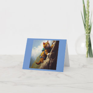 Tarjeta Escalada de rock de gato