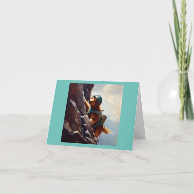 Tarjeta Escalada de rock de perro (Anverso)