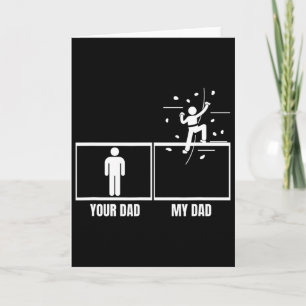 Tarjeta Escalada en pared Tu papá mi papá hija hijo divert