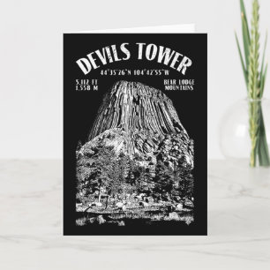 Tarjeta Escalada en roca Devils Tower Bear Lodge Clim
