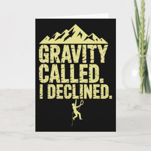 Tarjeta Escalada en Roca Divertida Gravedad Llamada Me Reh