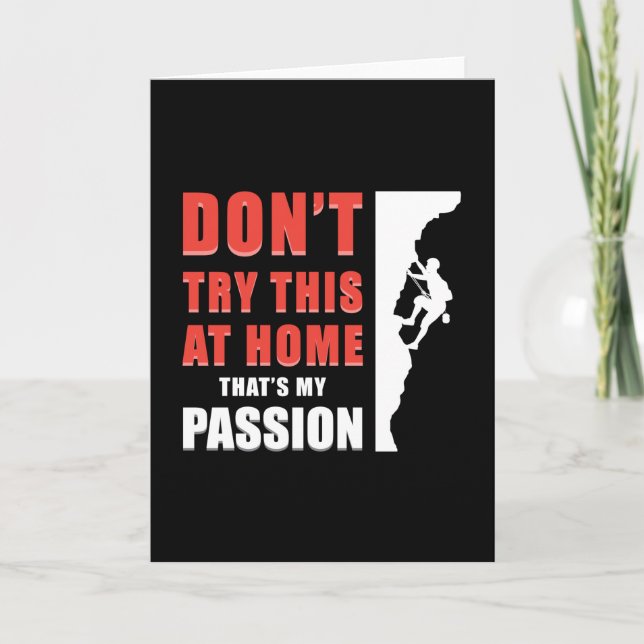 Tarjeta Escalada Escalada Montañas Rock Escalar Idea de Re (Anverso)