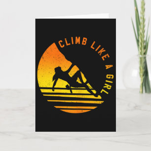 Tarjeta Escalada - Escalar Como Una Chica Bouldering Escal