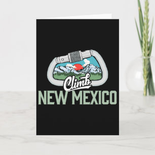 Tarjeta Escalada Nuevo México Retro Rock Climbing Carabine