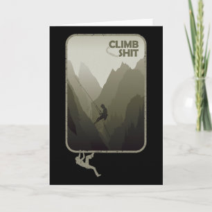 Tarjeta Escalada - Un escalador escalador de montaña escal