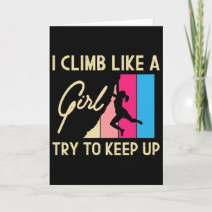 Tarjeta Escalando Como Una Chica Traten De Seguir - Escala