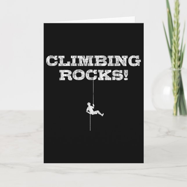 Tarjeta ¡Escalando Rocas! Bouldering - Escaladores  (Anverso)