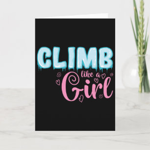 Tarjeta Escalar Como Una Chica Deportes Extremos Escalada