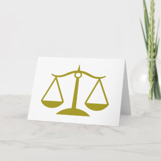 Tarjeta Escalas de justicia - Oro