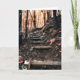 Tarjeta Escalera arriba de la montaña