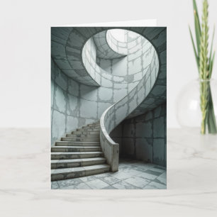 Tarjeta Escalera Espiral de Mármol de Cumpleaños