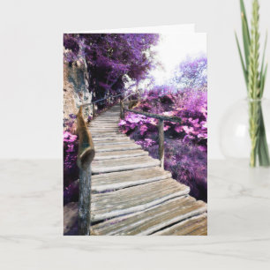 Tarjeta escaleras conmemorativas de las glicinias de la