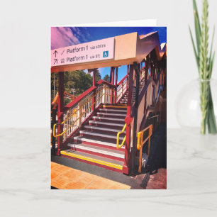 Tarjeta Escaleras de la estación de tren