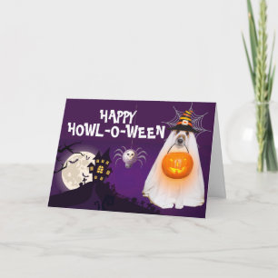Tarjeta Escalofriante Aullido de Halloween