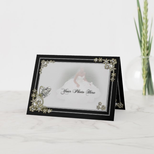 Tarjeta Escama de la nieve del diamante y foto del (Anverso)