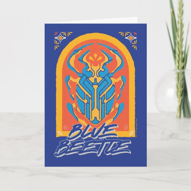 Tarjeta Escarabajo Azul Scarab Talavera Gráfico (Anverso)