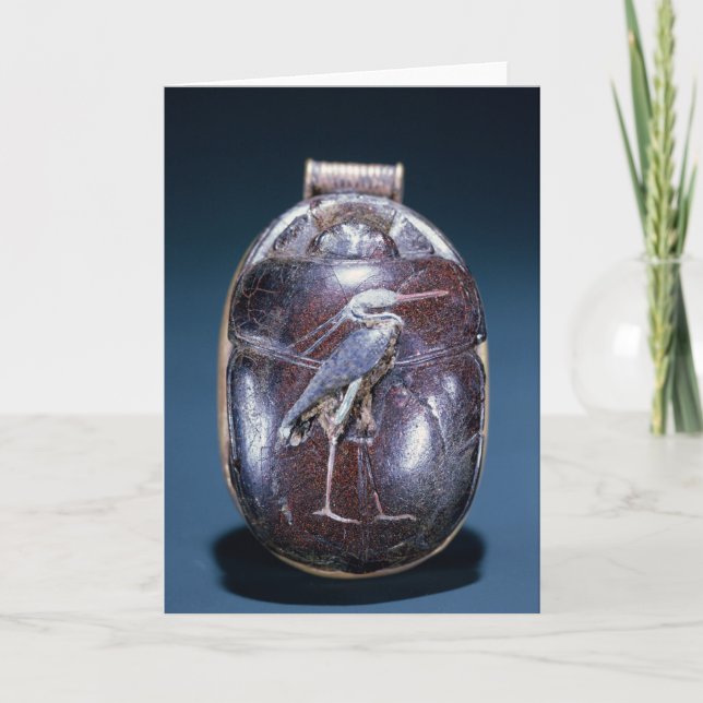 Tarjeta Escarabajo con la garza, de la tumba de (Anverso)