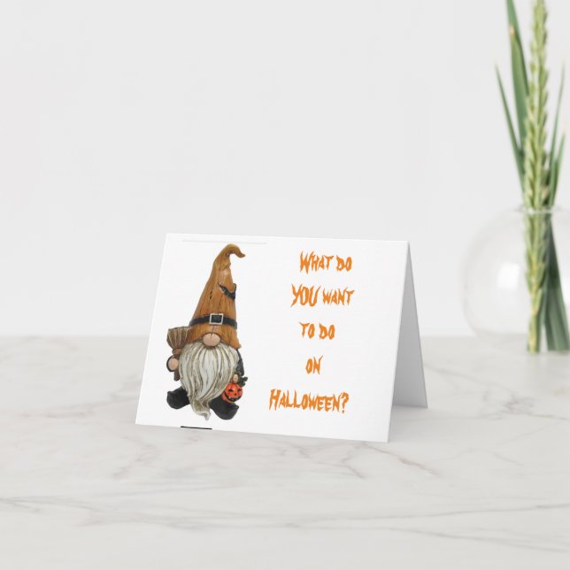 TARJETA ESCAREY AÚN CUTE Y FUNNY HALLOWEEN PARA USTED (Anverso)