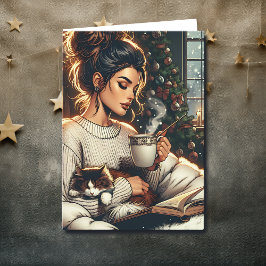 Tarjeta Escena acogedora | Navidades de Cacao