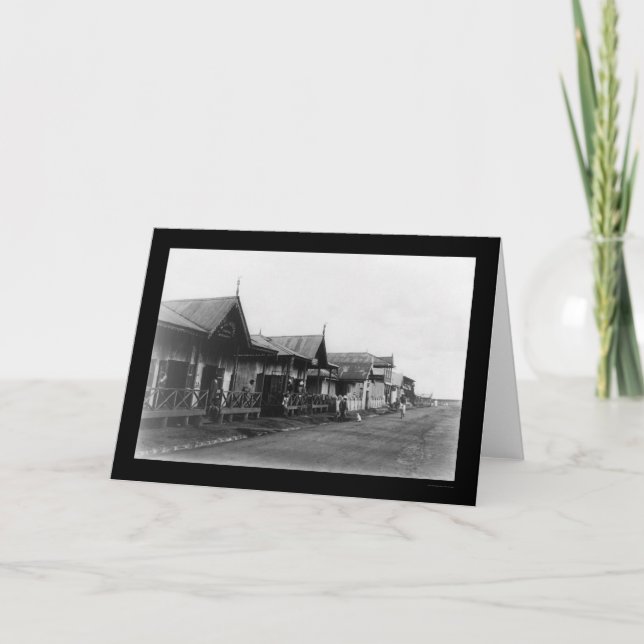 Tarjeta Escena callejera de Nairobi Kenya 1908 (Anverso)