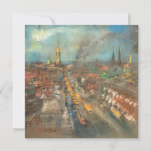 Tarjeta Escena callejera en Indianápolis (Anverso)