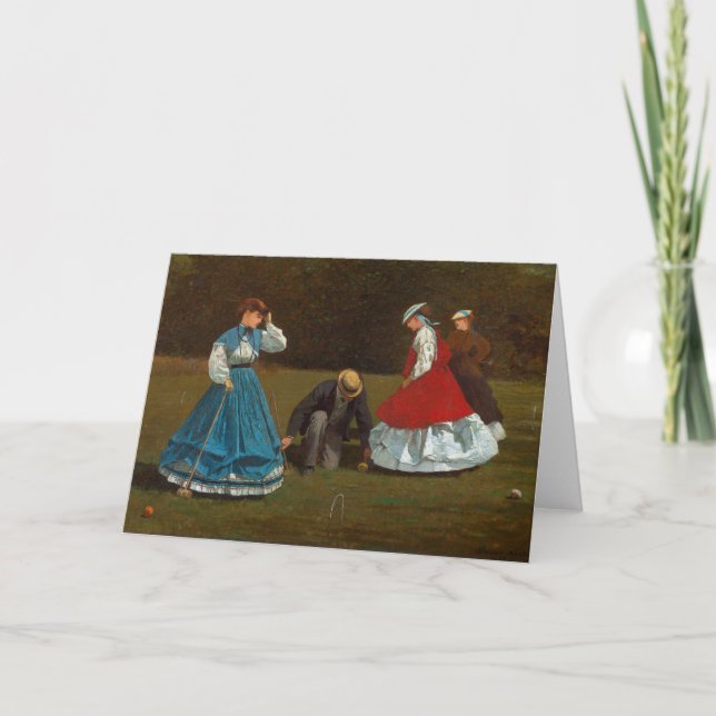 Tarjeta Escena de croquet | Winslow Homer (Anverso)