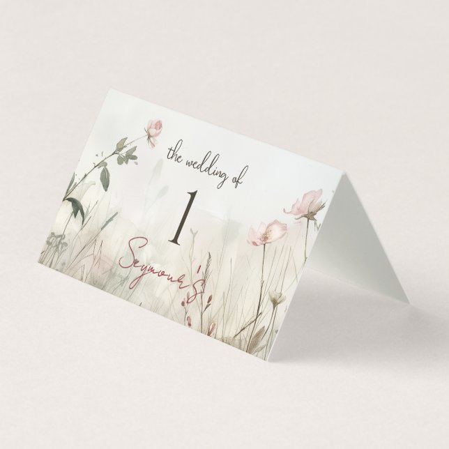 Tarjeta Escena de ensueño de las flores de primavera (Anverso)
