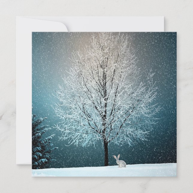 Tarjeta Escena de invierno (Anverso)
