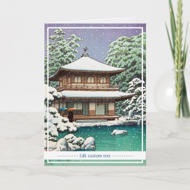 Tarjeta Escena de invierno de Hasui Kawase, japonés orient (Anverso)