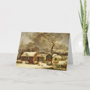 Tarjeta Escena de invierno, New Haven, Connecticut