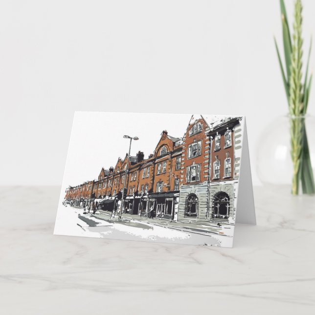 Tarjeta Escena de la calle de Londres (Anverso)