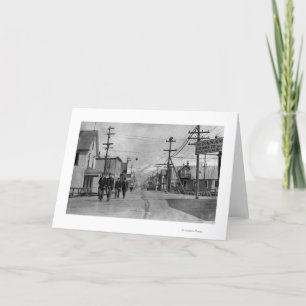 Tarjeta Escena de la calle en Valdez, fotografía de Alaska