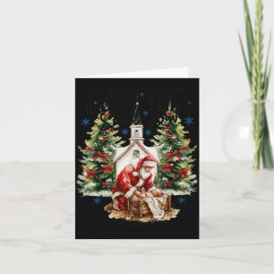 Tarjeta Escena de la Natividad Cada Rodilla se Doblará Rel