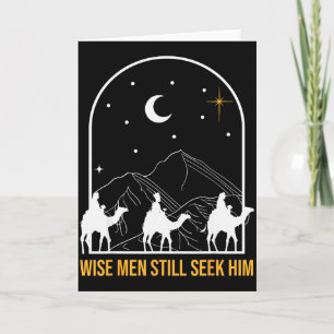 Tarjeta Escena de la Natividad de Cristianos 'Hombres sabi